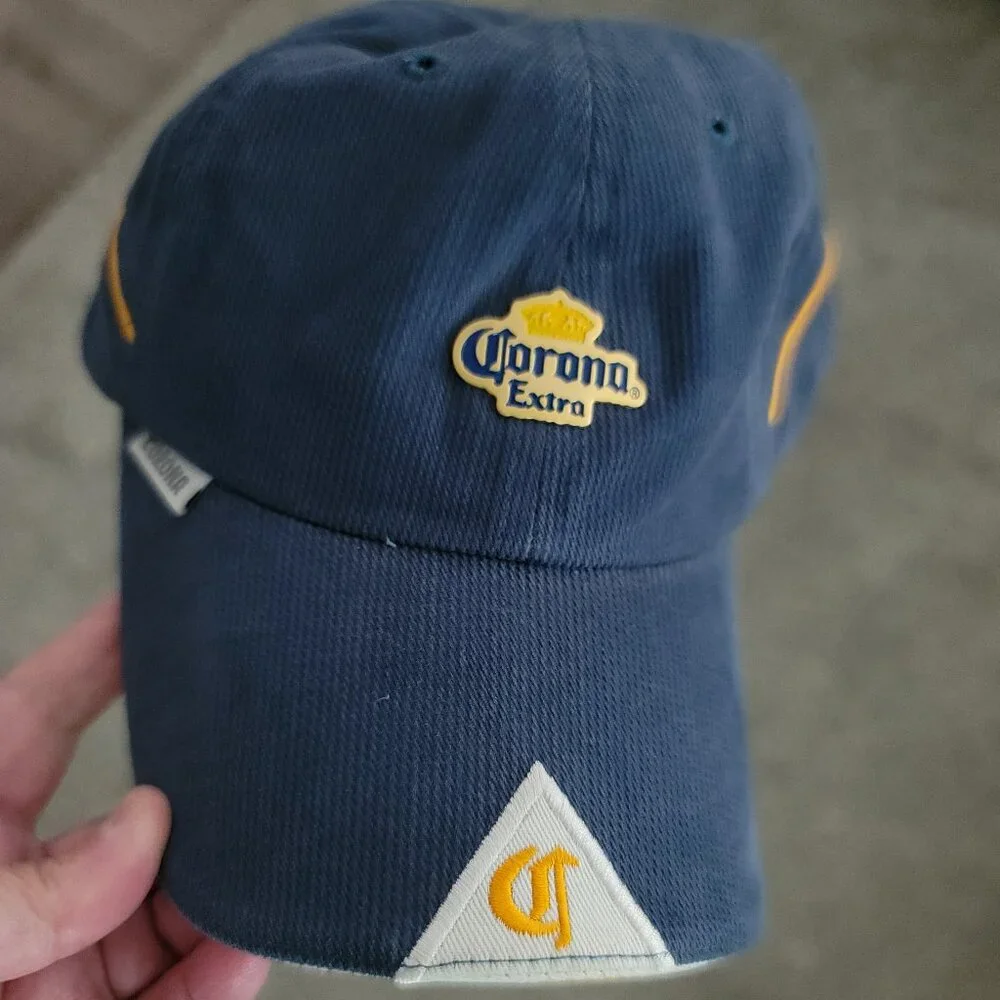 Corona Beer Hat Cap Strap Back Blue Adjustable Crown Log Adjustable< New